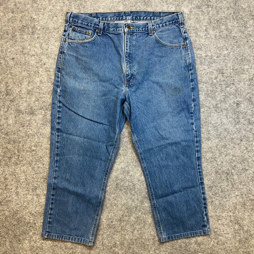 Carhartt Traditional Fit Jeans Men Size 40x32 Blue Straight Leg Denim